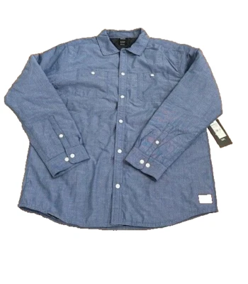 RVCA Chainmail Acolchado Azul Camisa Abotonada Chaqueta Para Hombres Extra Grande XL Nuevo Con Etiquetas Foto 1 de 4