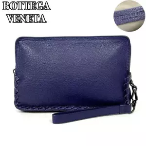 Bottega Veneta Intrecciato Clutch Bag Strap Purple - Picture 1 of 10