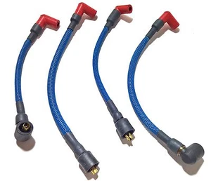 SPARK PLUG WIRE SET MAZDA RX-7 PERFORMANCE 8MM BLUE CUSTOM FIT - Bild 1 von 2