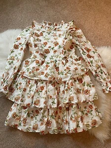 Janie and Jack Floral Tiered Dress Size Girls 18 Excellent Condition Easter - Picture 1 of 7