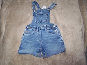NWT Crewcuts Girls Overall Shorts Size 5 Blue Denim with Pockets Re-Imagined - Picture 1 of 4