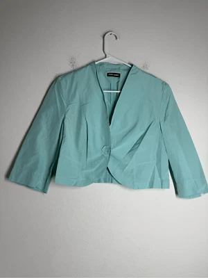 Blazer bohemio para mujer Garry Weber manga 3/4 azul cielo un botón talla 10 Foto 1 de 4