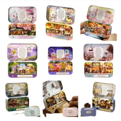 Kit casa delle bambole in legno miniatura modellino scatola teatro fai da te assemblaggio con mobili giocattolo