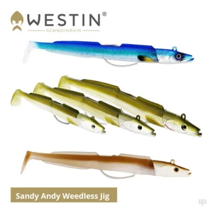 Westin Sandy Andy Weedless Jig Lures - Bass Wrasse Pollock Sandeel Sea Fishing - Picture 1 of 9