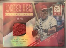 2015 Panini Elite Career Best Materials Albert Pujols PATCH 10/10 eBAY 1/1