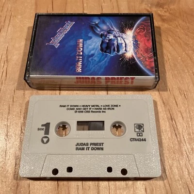 Judas Priest - Ram It Down CASSETTE TAPE 1st US issue w/ hype sticker halford - Image 1 of 4