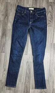 Gap 1969 Womens Size 27 R Skinny Whiskered Denim Blue Jeans - Picture 1 of 11