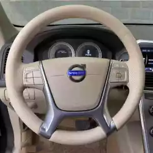 Cubierta de volante antideslizante de cuero beige para Volvo XC60 2010-2013 S80 2012-16 - Imagen 1 de 9