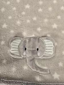 Parents Choice Baby Blanket Elephant Gray White Stars 3D Ears Plush Lovey - Picture 1 of 5