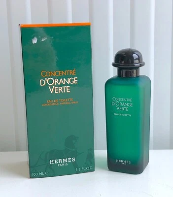 100% AUTÉNTICO HERMES D'ORANGE VERTE CONCENTRE 100 ml EAU DE TOILETTE SPRAY ¡MUY RARO! Foto 1 de 4