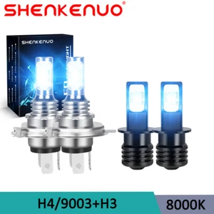 Super Bright 8000K LED Headlights High Low Light + Fog Lights Bulbs Combo 4pcs - Picture 1 of 12