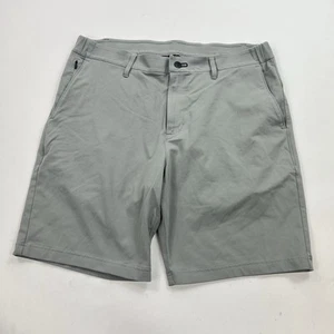 Public Rec Gray Performance Chino Shorts Size 34 Stretch Flat Front - Picture 1 of 10