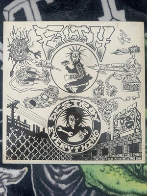 Blatz / Filth Shit Split LP Vinyl RARE 1991 Lookout Records #43 Press Hardcore - Image 1 of 4