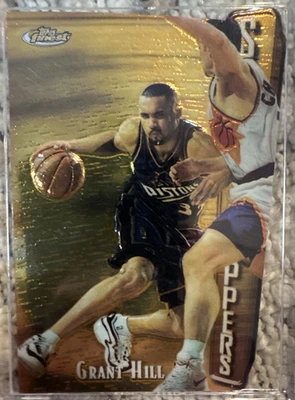 1997-98 Topps Finest, Gold Embossed Die-Cut, Grant Hill, Pistons, #308, HOF/Rare - Image 1 of 4