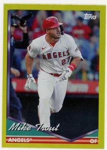 Mike Trout 2024 Topps Archives Yellow Foil Parallel ##217 Angels Baseball Card - Picture 1 of 1