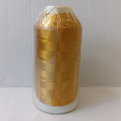 Troy Thread & Yarn Co Old Gold 600 Denier Rayon Embroidery Thread Est ~5000M - Image 1 of 4
