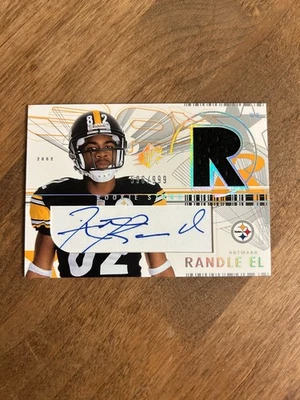2002 SPX 172 ANTWAAN RANDLE EL ROOKIE AUTOGRAPH 596/999 PITTSBURGH STEELERS - Image 1 of 2
