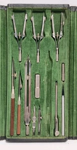 Juego de dibujo tacro vintage 2428 - con estuche - brújula de dibujo ingeniería Alemania - Imagen 1 de 4