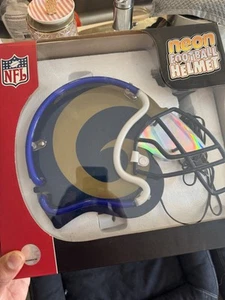 Casco da calcio Los Angeles Rams NFL Extreme Neon Sign Helmet nuovo vecchio magazzino - Foto 1 di 6