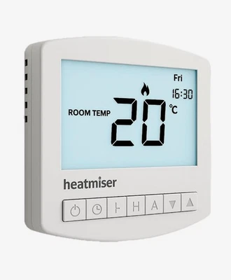 Heatmiser Slimline Series V4 Wired Programmable Thermostat White HC24060005 New - Image 1 of 3