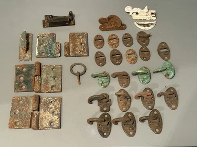 Trava de obturador vintage ferragens para persianas • Dobradiças • Paradas de janela • Antigo OG - Imagem 1 de 4