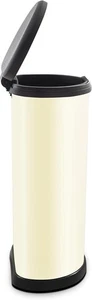 40L Deco Bin Touch Top Space-Saving Ivory 70% Recycled Plastic - Picture 1 of 7
