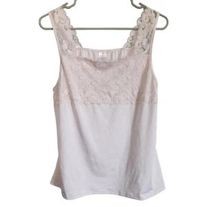 Damen y2k Coquette hellrosa Spitze Trägertop Breezies XL Mean Girls - Bild 1 von 12