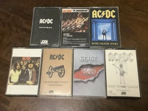 AC/DC Cassette Tape Lot (7) TESTED Back In Black Highway Jail Break - Foto 1 di 10