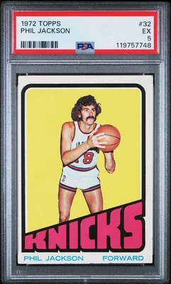 1972 Topps #32 Phil Jackson RC  PSA 5 - Image 1 of 2