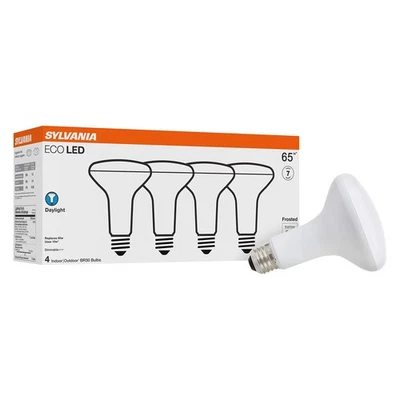 SYLVANIA BR30 LED Bulb 10W (65W) 650lm Dimmable Daylight Frosted 4-Pack - Image 1 of 4