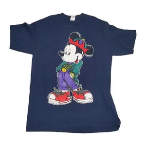Mickey Unlimited Size XL Jerry Leigh Shirt Blue Hip Hop Mickey Mouse - Picture 1 of 5