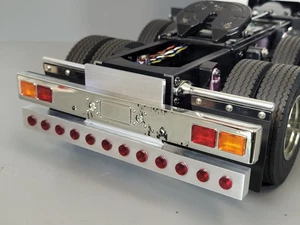 Aluminum Rear T-Bar Bumper with Red Lenses Tamiya RC 1/14 King Grand Hauler - Picture 1 of 15