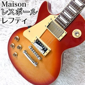 Electric Guitar Maison Les Paul Left-handed Cherry Sunburst Sound Confirmed - Picture 1 of 13