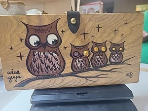 Vintage Enid Collins Wise Guys Wooden Box Bag Purse 1962 - Picture 1 of 6