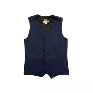 Catherine Trifiletti VEST Blue Women's Vintage Abstract Design - Picture 1 of 15