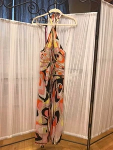 EMILIO PUCCI Neckholder Seiden Plissee Kleid M 2504 Neu - Bild 1 von 4