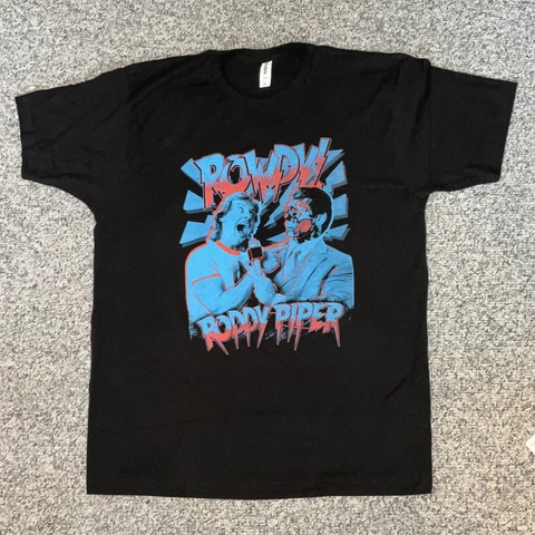 Rowdy Roddy Piper PWT Black XL Wrestling Botched Tee Cover