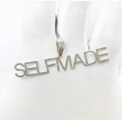 Colgante de diamantes de plata de ley 925 hecho a sí mismo Foto 1 de 2