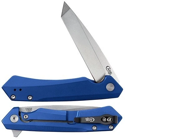 Case xx Kinzua 64663 Frame Lock Blue Aluminum S35VN Pocket Knife Stainless - Image 1 of 1