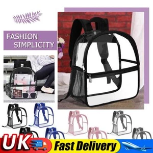 Women Students School Bag Casual Transparent PVC Female Backpacks Outdoor Hiking - Imagen 1 de 21