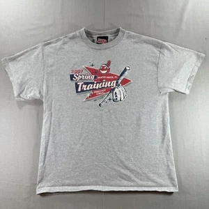 VTG Cleveland Indians T Shirt Mens Large Gray Spring Training MLB Guardians - Picture 1 of 7