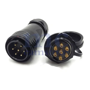 WEIPU SA28 7 Pin Aviation Plug Socket,Screw Crimping Electrical Wire Connector - Picture 1 of 7
