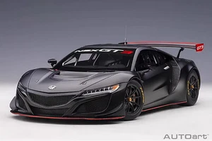 AUTOART 1/18 NSX HONDA NSX GT3 2018 Black Plastics Car Model Doors not opened - Picture 1 of 6