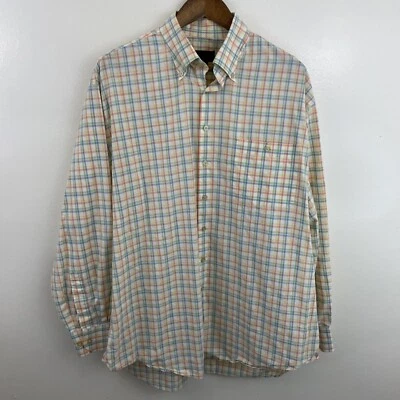 SCOTT BARBER Shirt Mens XL Multicolor Plaid Long Sleeve Button Down Cotton - Image 1 of 4