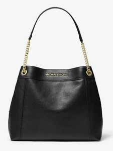 Michael Kors Jet Set große schwarze Lederkette 3 Fächer Tragetasche Schultertasche - Bild 1 von 8