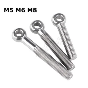 M5 M6 M8 Augenschraube DIN 444 Edelstahl A2 Augbolzen Ringschraube Ösenschrauben - Picture 1 of 48