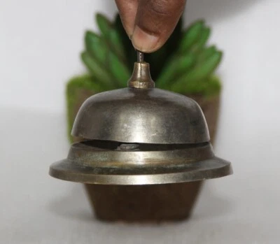 Campana de latón macizo artesanal vintage, campana de carro de caballos 13969 Foto 1 de 4