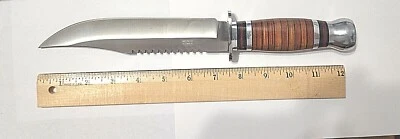 CUCHILLO DE HOJA FIJA SURVIVOR 12" CON FUNDA DE NYLON NEGRO Foto 1 de 4