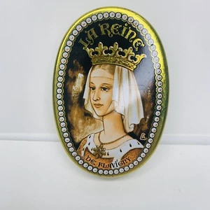 La Reine Flavigny Abbey Anise Candy Tin Collectible Estate - Picture 1 of 8