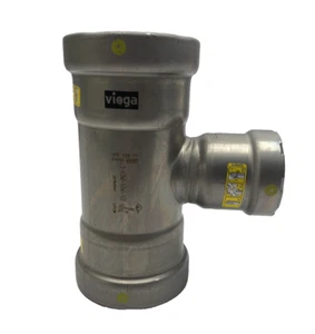28675 Viega MegaPressG 2-1/2""X2-1/2""X1-1/2"" Tee-Kohlenstoffstahl, Zink-Nickel-Mantel - Bild 1 von 10